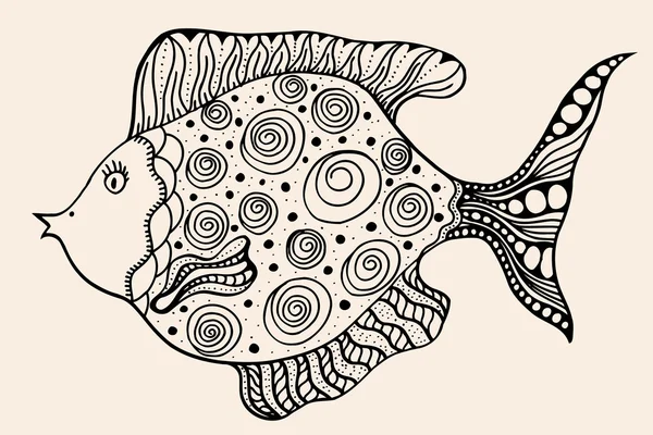 Peces gráficos ornamentales — Vector de stock