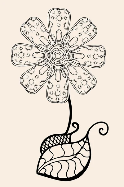 抽象的な花のスケッチ — ストックベクタ