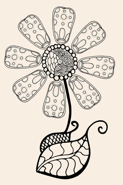 抽象的な花のスケッチ — ストックベクタ