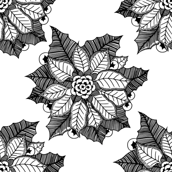 Flor Navidad textura sin costura — Archivo Imágenes Vectoriales