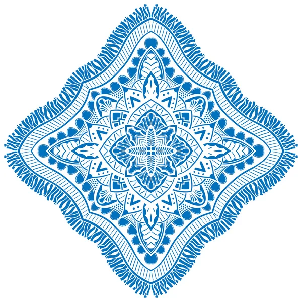 Wunderschönes blaues Mandala. — Stockvektor