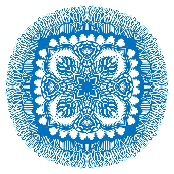 Mandala azul bonita . — Vetor de Stock