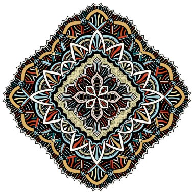 Mandala ile süsleme Renk Kartelası.