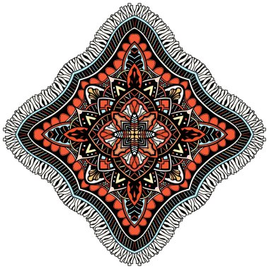 Mandala ile süsleme Renk Kartelası.