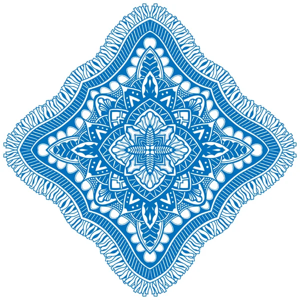 Wunderschönes blaues Mandala. — Stockvektor