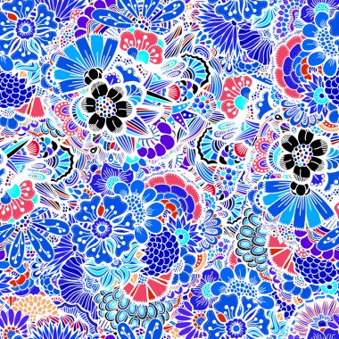 Çiçekler pürüzsüz desen