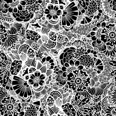 elle çizilmiş çiçek duvar kağıdı