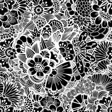 elle çizilmiş çiçek duvar kağıdı