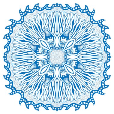 Güzel mavi mandala.