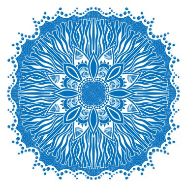 Güzel mavi mandala.
