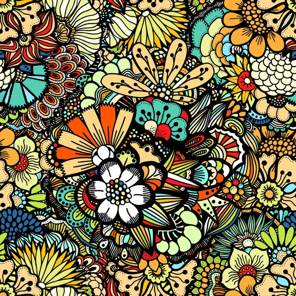 Fleurs motif sans couture — Image vectorielle