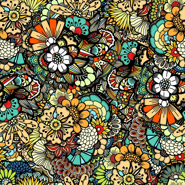 Fleurs motif sans couture — Image vectorielle