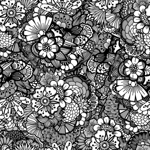 วอลล์เปเปอร์ดอกไม้ที่วาดด้วยมือ — ภาพเวกเตอร์สต็อก
