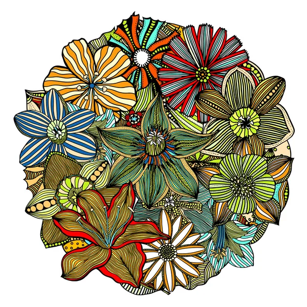 Renkli çiçek desenli — Stok Vektör