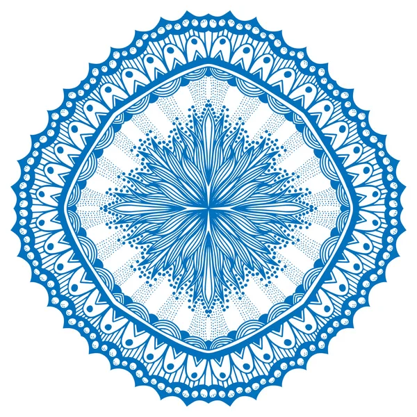 Belle mandala bleu . — Image vectorielle