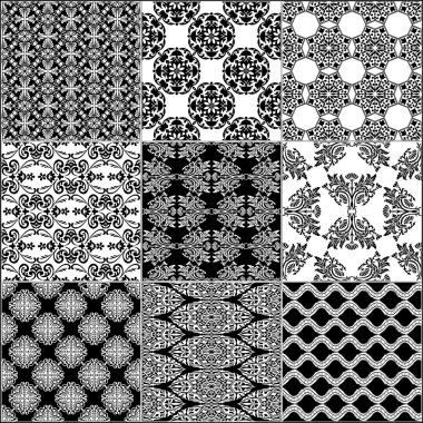 Siyah ve beyaz geometrik fayans