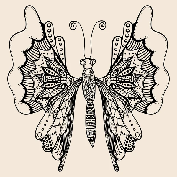 Increíble mariposa mosca de las maravillas — Vector de stock