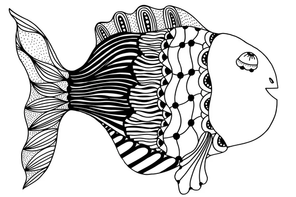Pesce disegnato a mano — Vettoriale Stock