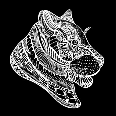 elle çizilmiş kaplan