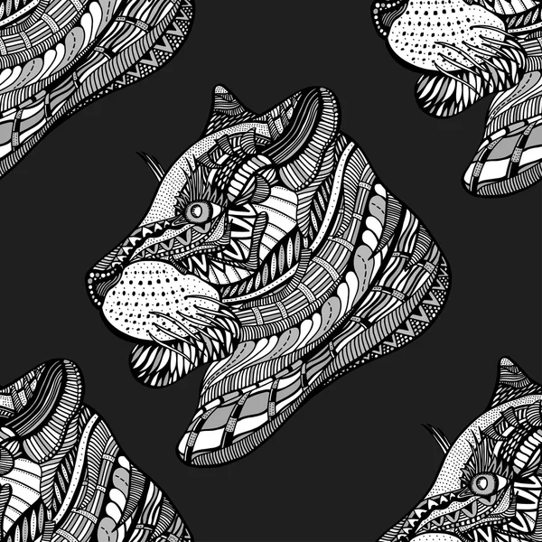 Sömlös tiger mönster — Stock vektor