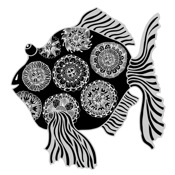 手描きベクトル魚 — ストックベクタ
