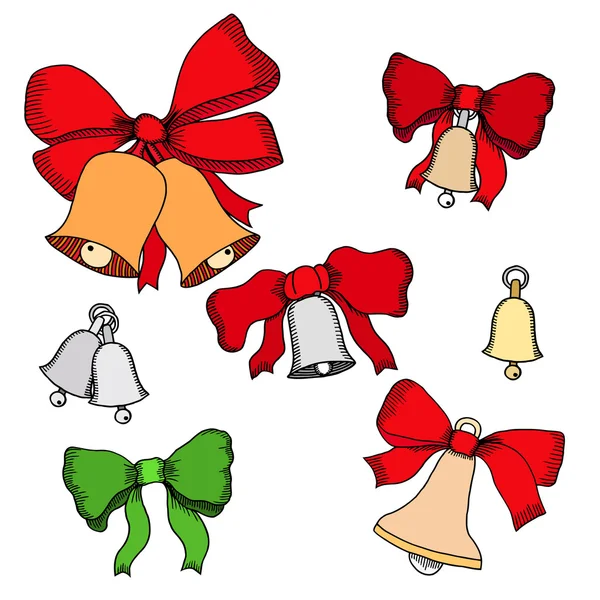 Ilustración vectorial de decoraciones navideñas — Vector de stock