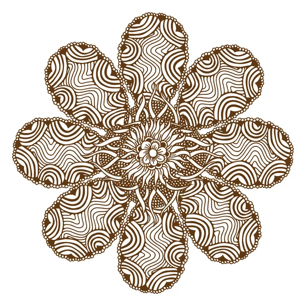 Mandala de tatouage au henné — Image vectorielle