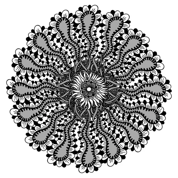 Circle flower ornament — Stock Vector