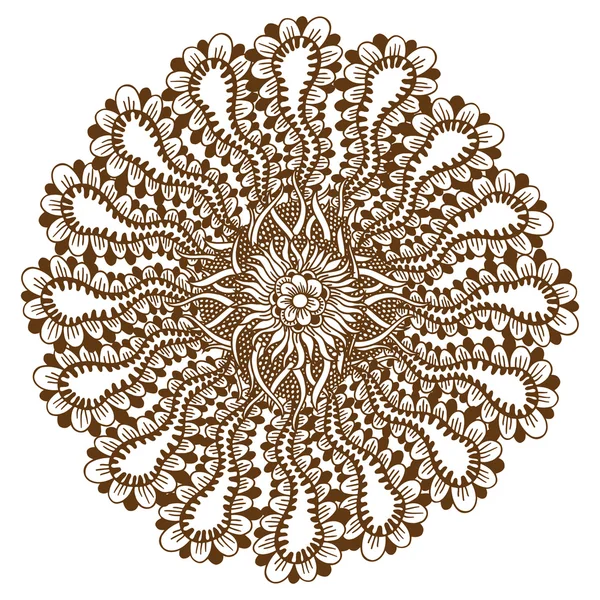 Mehndi Henna Tattoo Mandala — Stockvector