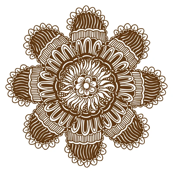 Mandala de tatouage Mehndi Henna — Image vectorielle