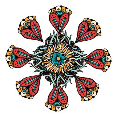 Vektör renkli mandala