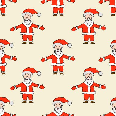 Noel Baba 'yla kusursuz bir Noel deseni.