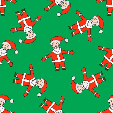 Noel Baba 'yla kusursuz bir Noel deseni.