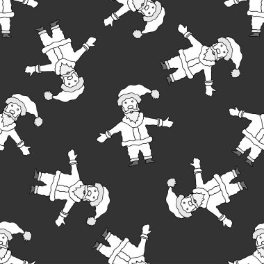 Noel Baba 'yla kusursuz bir Noel deseni.