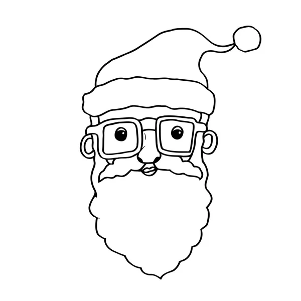 Père Noël visage — Image vectorielle