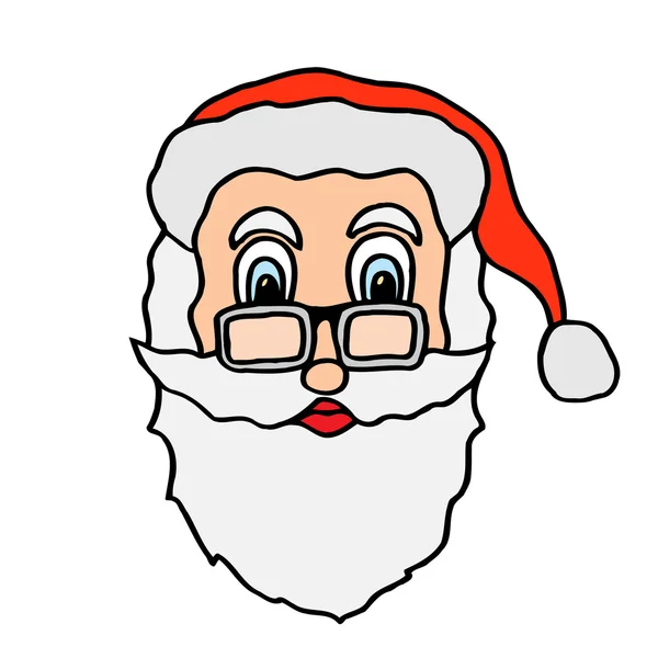 Weihnachtsmann-Gesicht — Stockvektor