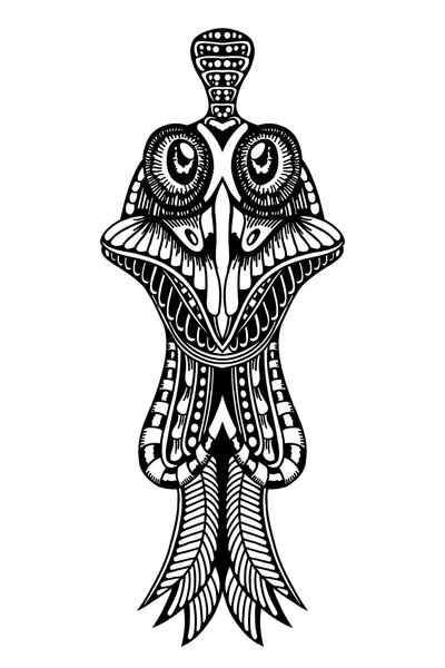 Запутанный стилизованный петух — стоковый вектор