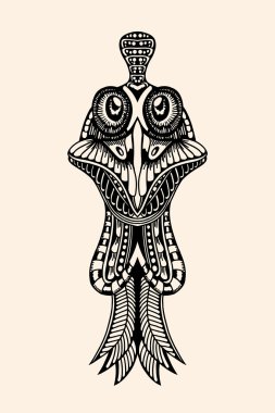 Stilize Zentangle horoz