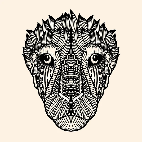 zentangle kaplan illüstrasyon vektör