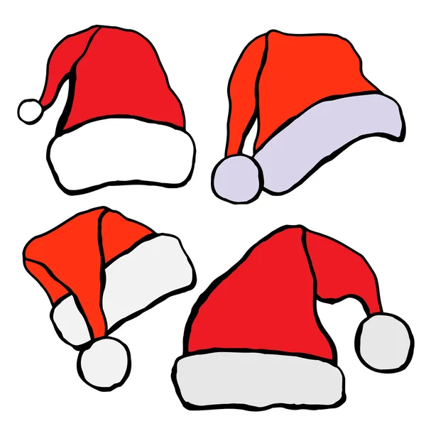 Santa hat set — Stockvector