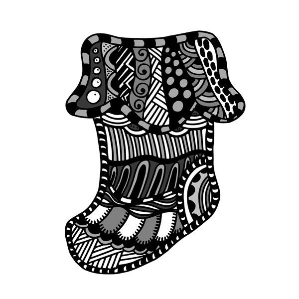 Vinter boot zentangle — Stock vektor