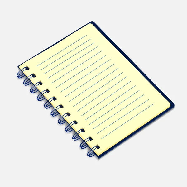 Vector illustratie van spiraal notebook — Stockvector