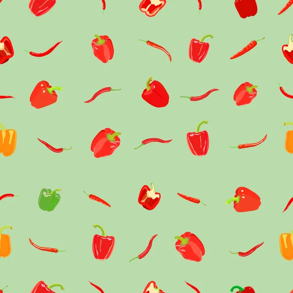 Peppar mönster på färgad bakgrund — Stock vektor