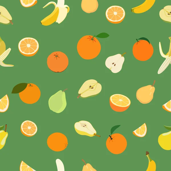 Seamless pattern with colored fruits. Vector illustration. — Stock Vector