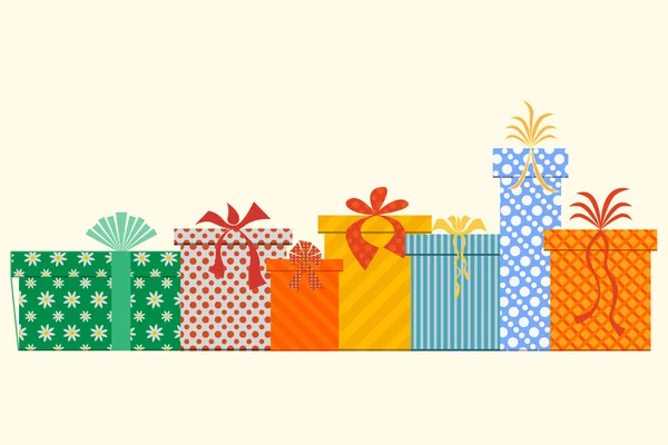 Cajas de regalo vectoriales. Aislado — Archivo Imágenes Vectoriales