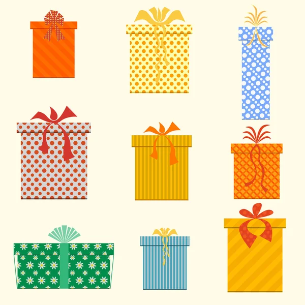 Cajas de regalo vectoriales. Aislado. Ilustración vectorial — Vector de stock