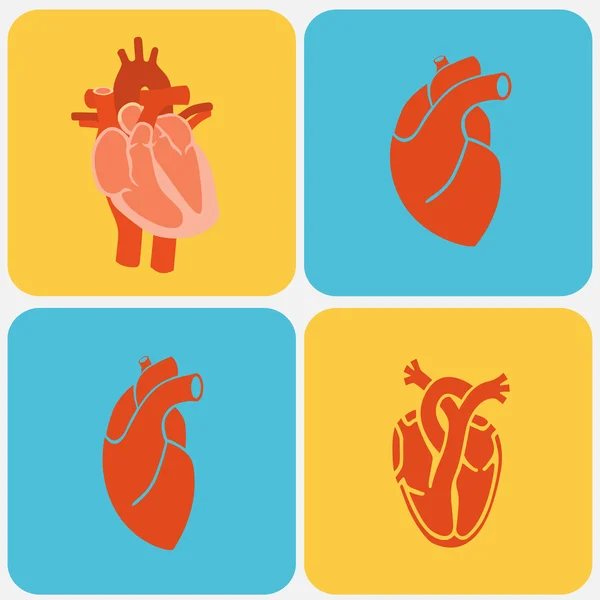 Cardiología. Corazón médico vector icono — Archivo Imágenes Vectoriales