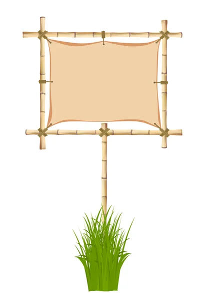 Bamboo frame. Vector illustration isolated on white background — Stock Vector