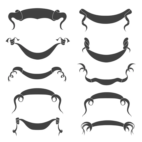 Set of  Ribbons for Your Text. Isolated. Vector illustration — Stock Vector