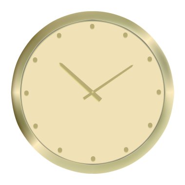 reloj de oro. ilustración vectorial